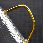 Théière en Verre Texturé vue sur la poignée 