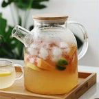 Théière en Verre Transparent thé froid a l'intérieure 