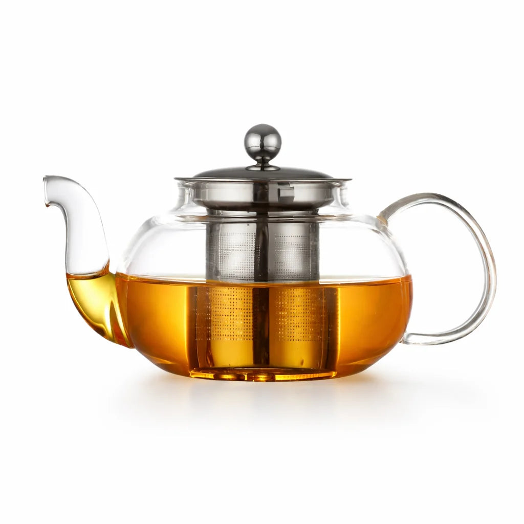 Théière en Verre avec Infuseur 600ml — 800ml sur fond blanc 