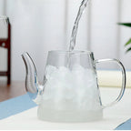 Théière en Verre avec filtre avec des glaçons a l'intérieur 