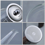 Théière en Verre avec filtre plan rapproché 