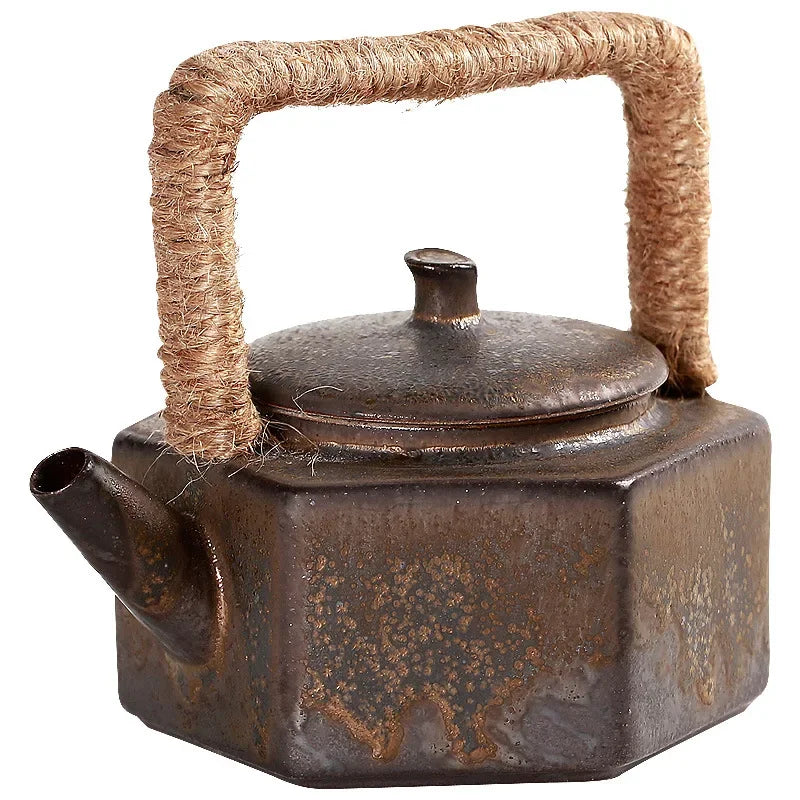 théière en grès couleur effet ancien 